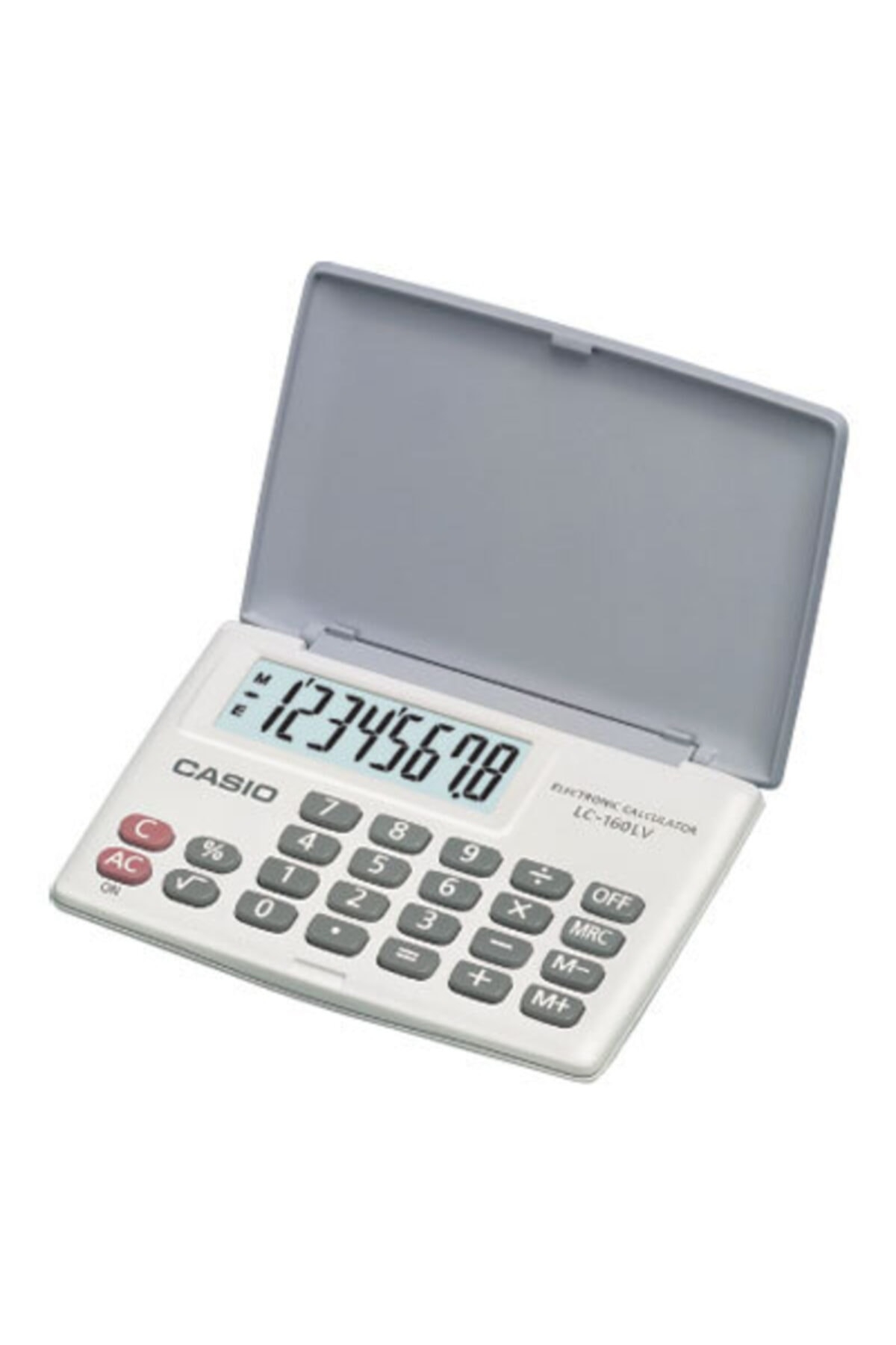 Casio%20Lc-160lv-we%208%20Hane%20Beyaz%20Cep%20Tipi%20Hesap%20Makinesi