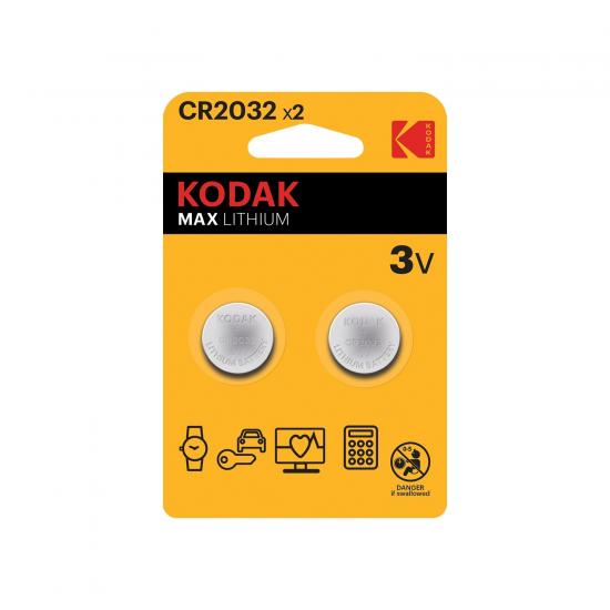  KODAK LİTYUM 2CR2032 PARA PİL 2Lİ KART 7687 